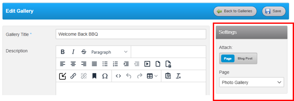 Save to Page or Blog Post